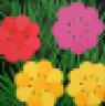 Pixel Flowers #42 - 2024 - 31 x 29.5 cm, Giclee 11-Farben Pigment-Druck auf Somerset Enh. Velvet, englischem  Fine Art Papier, 255 g