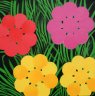 Flowers #1 - 2024 - Acryl auf Leinwand, 40 x 40 x 4.5 cm