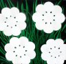 Flowers #3 - 2024 - Acryl/Glitterpigmente auf Leinwand, 40 x 40 x 4.5 cm
